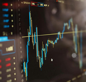 Close up of a chart on a screen. Links to Gifts of Appreciated Securities Close up of a chart on a screen. Links to Gifts of Appreciated Securities